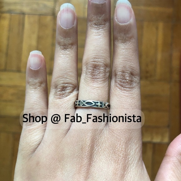 James Avery Ichthus cross ring retired rare size 6.75 - Picture 8 of 8